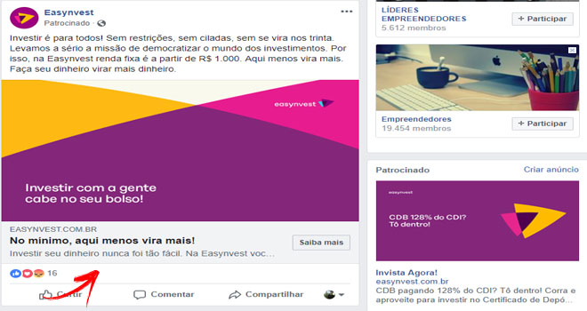 Publicidade de midia social paga no marketing digital