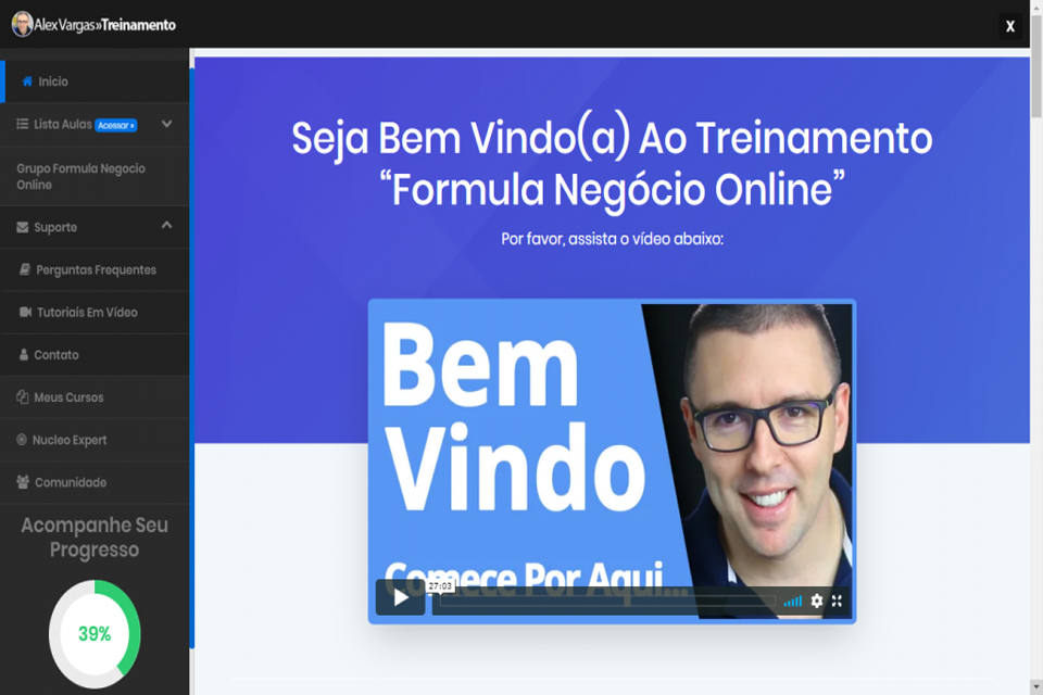 Area de membros formula negocio online por dentro
